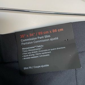 NWT Lululemon Commission Slim Fit Pants 35”x34”